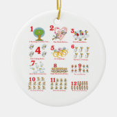 12 12 dagen kerstmis voltooid keramisch ornament (Voorkant)