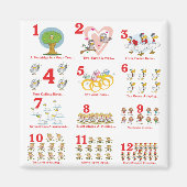 12 12 dagen kerstmis voltooid magneet (Voorkant)