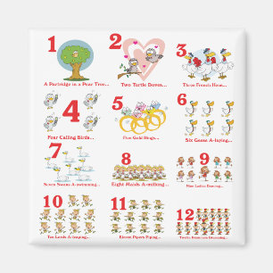 12 12 dagen kerstmis voltooid magneet