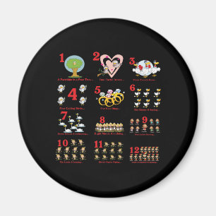 12 12 dagen kerstmis voltooid magneet