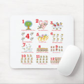 12 12 dagen kerstmis voltooid muismat (Met muis)