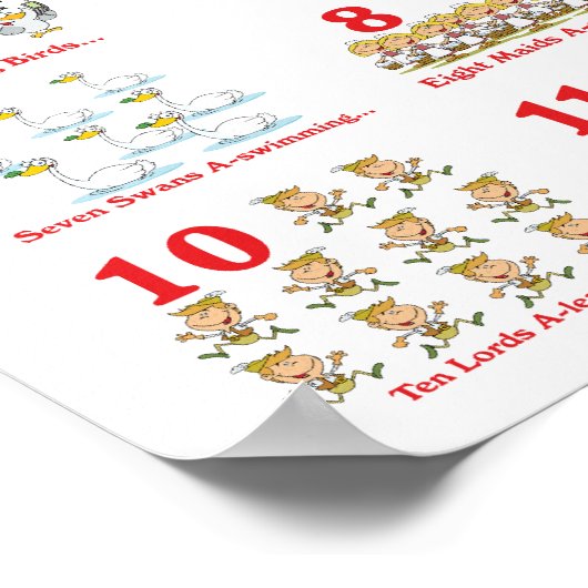 12 12 dagen kerstmis voltooid poster (Hoek)