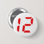 12 12 uur digitale alarmklok ronde button 5,7 cm (Voorkant /achterkant)