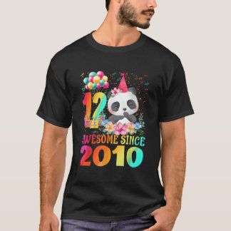 12 12Th Panda Awesome Since 2010 T-shirt