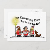 12-20 Go Caroling Dag Briefkaart (Voorkant / Achterkant)