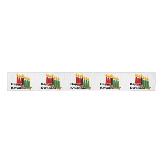 12-26 Happy Kwanzaa Grosgrain Lint (Voorkant)