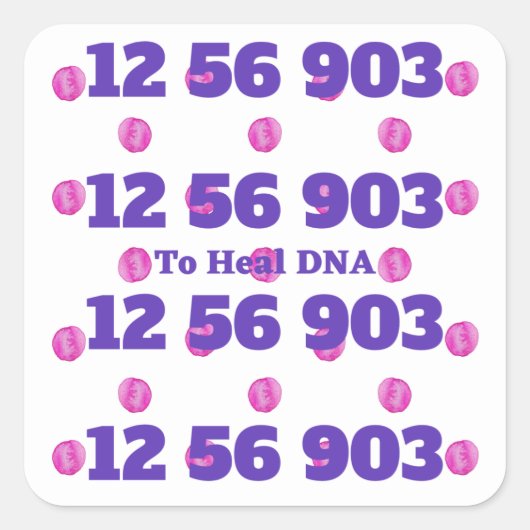 12 56 903 voor het helen van DNA-code Sticker met  (Voorkant)