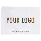 12.5 inch cadeau-winkelzak met bedrijfslogo groot cadeauzakje (Achterkant)