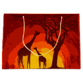 12.5lx4wx9h grote geschenktasAfrican Safari Giraff Groot Cadeauzakje (Voorkant)