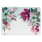 12.5lx4wx9h grote geschenkzak tropische bloem op b groot cadeauzakje (Achterkant)