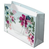 12.5lx4wx9h grote geschenkzak tropische bloem op b groot cadeauzakje (Voorkant Gekanteld)