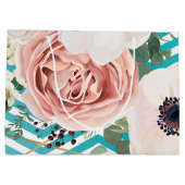 12.5lx4wx9h Grote Gift Bag Geometrisch Roos Chevro Groot Cadeauzakje (Achterkant)