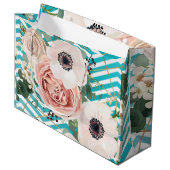 12.5lx4wx9h Grote Gift Bag Geometrisch Roos Chevro Groot Cadeauzakje (Voorkant Gekanteld)