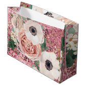 12.5lx4wx9h Grote Gift Bag Geometrische Tuin Roos Groot Cadeauzakje (Voorkant Gekanteld)