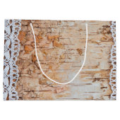 12.5lx4wx9h Grote Gift Bag land schuur hout kant Groot Cadeauzakje (Achterkant)