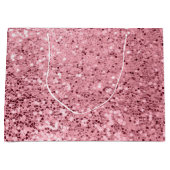 12.5lx4wx9h Grote Gift Bag Roos Gouden Glitter Groot Cadeauzakje (Voorkant)