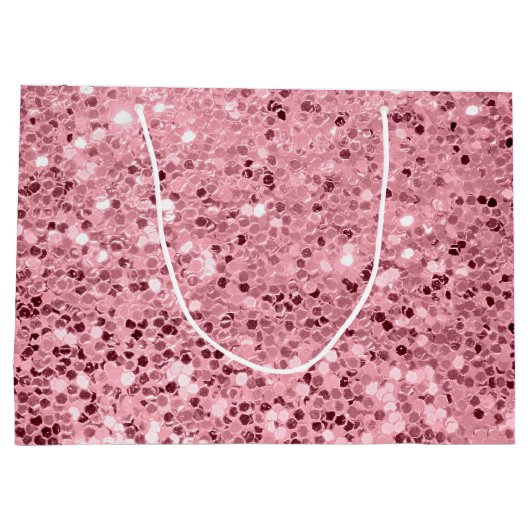 12.5lx4wx9h Grote Gift Bag Roos Gouden Glitter Groot Cadeauzakje (Achterkant)