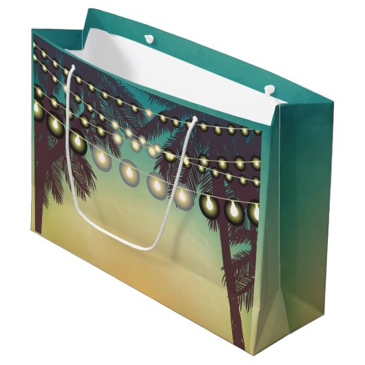 12.5lx4wx9h Grote Gift Bag Strand Zonsondergang Pa Groot Cadeauzakje (Voorkant Gekanteld)