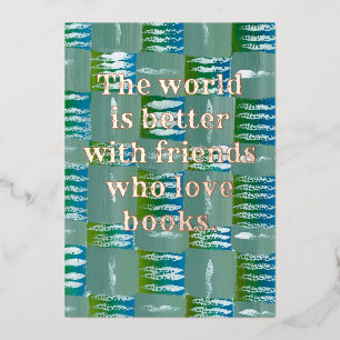 12.7cm x 17.8cm Folie Groeten Kaart Book Lovers