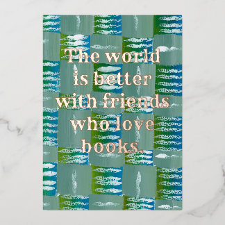 12.7cm x 17.8cm Folie Groeten Kaart Book Lovers