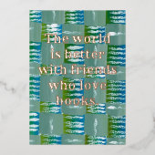 12.7cm x 17.8cm Folie Groeten Kaart Book Lovers (Voorkant)