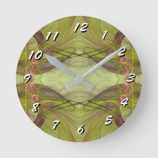 12 Aantal Keuzen om te kiezen-Fractal art-Klok Ronde Klok (Voorkant)