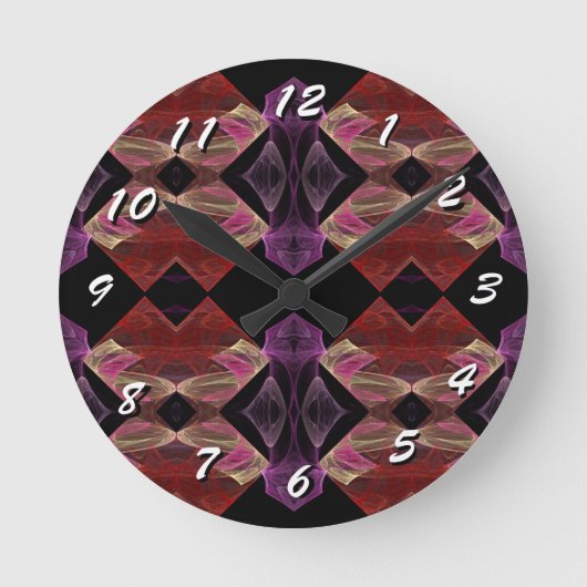 12 Aantal Keuzen om te kiezen-Fractal art-Klok Ronde Klok (Voorkant)