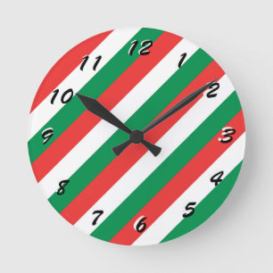 12 Aantal Keuzen te kiezen - Stripes-Klok Ronde Klok