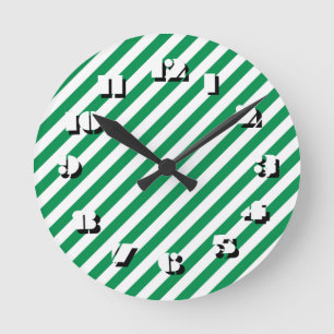 12 Aantal Keuzen te kiezen - Stripes-Klok Ronde Klok