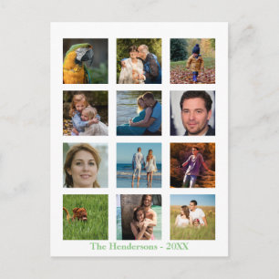 12 Afbeelding Familiefoto ✨ Collage Custom Briefkaart