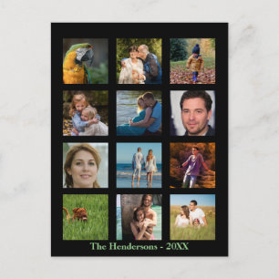 12 Afbeelding Familiefoto ✨ Collage Custom Briefkaart