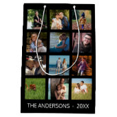12 Afbeelding Fotocollage ✨ Aangepaste herinnering Medium Cadeauzakje (Achterkant)