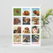 12 Afbeelding ongelooflijke kerstfamilie collage Kaart (Staand voorkant)