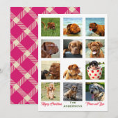 12 Afbeelding ongelooflijke kerstfamilie collage Kaart (Voorkant / Achterkant)