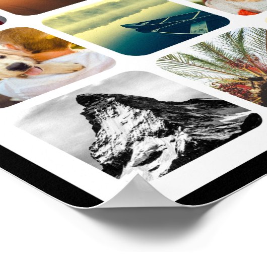 12 Afbeelding Poster Rond gemaakte foto-inkuilwand (Hoek)