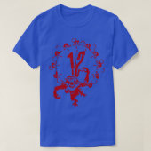 12 Apen Terry Gilliam Rood op Zwart T-shirt (Design voorkant)