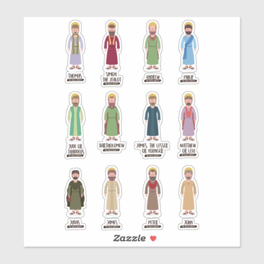 12 apostelen sticker (Vel)