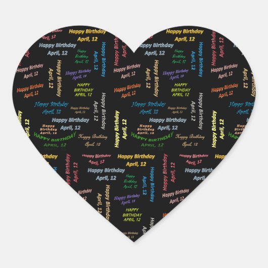 12 april Sticker (Voorkant)