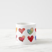12 Artsy Love Hearts Espresso Mok (Voorkant)