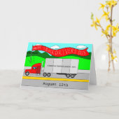 12 augustus is Nationale Vrachtwagenchauffeursdag Kaart (Gele Bloem)