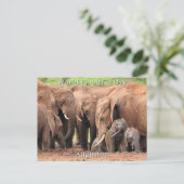 12 augustus: Wereld Olifant Dag Feestdagenkaart (Staand voorkant)