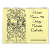 12 Barok Rococo 18de-eeuwse cartouches Kalender (Hoes)