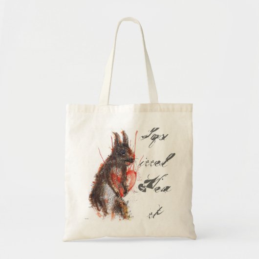 12, Ben Bag, Squirrel Heart Tote Bag (Voorkant)