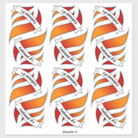 12 Bevestigings- en naamstickers Sticker (Vel)