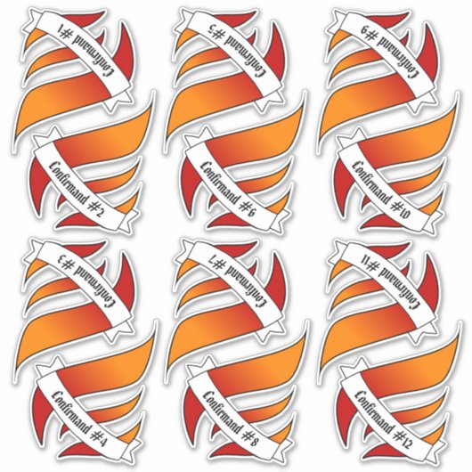 12 Bevestigings- en naamstickers Sticker (Voorkant)