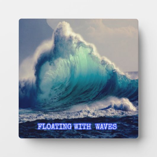 12.Blauwe oceaangolven, aangepaste cadeaus voor oc Fotoplaat (Voorkant)