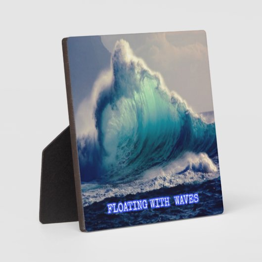 12.Blauwe oceaangolven, aangepaste cadeaus voor oc Fotoplaat (Voorkant)