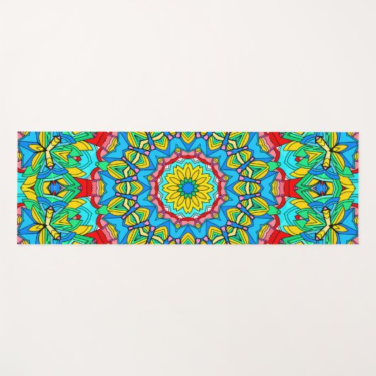 12 bloemblaadjes Abstract Yogamat (Voorkant (horizontaal))