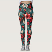 #12 Bloemen patroon Leggings (Voorkant)