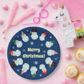 12 Bord voor partying Snowmen Paper (Feest)